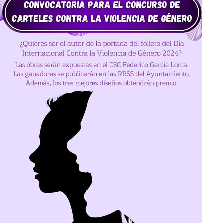 Cartel del concurso de carteles sobre la violencia de género de Humanes