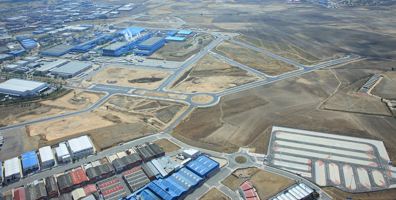Imagen aérea del Polígono Industrilal El Bañuelo de Fuenlabrada