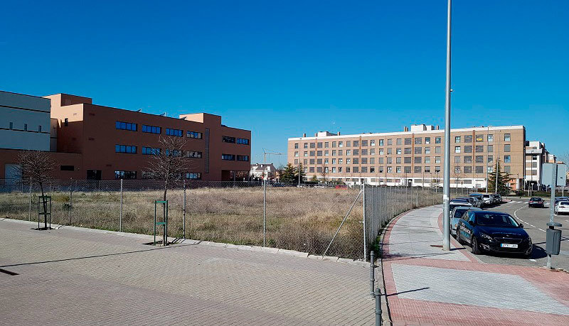 Parcela cedida por el Ayto. de Fuenlabrada para la construcción de un centro de salud en el barrio Vivero-Hospital