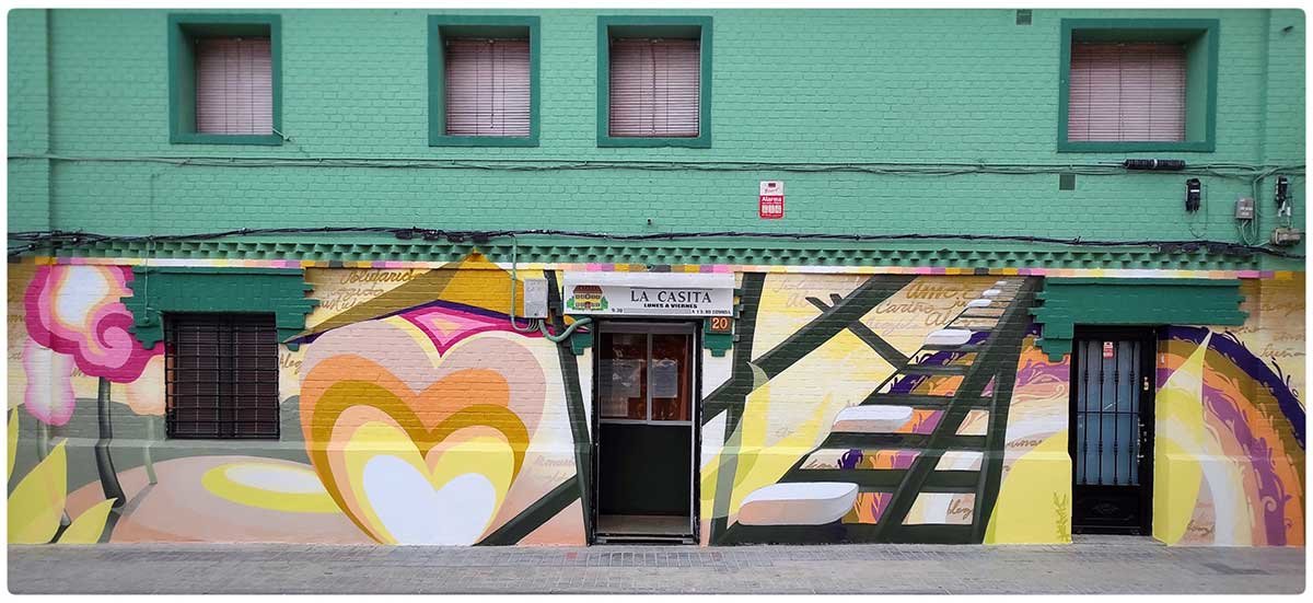 Fachada del comedor social 'La Casita' en la calle Constitución de Fuenlabrada | Fn