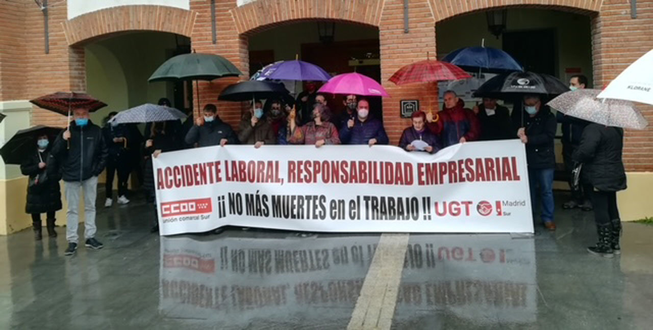 Enjuague bucal Humillar corrupción Concentración en Fuenlabrada este miércoles por la muerte de un operario en  accidente laboral