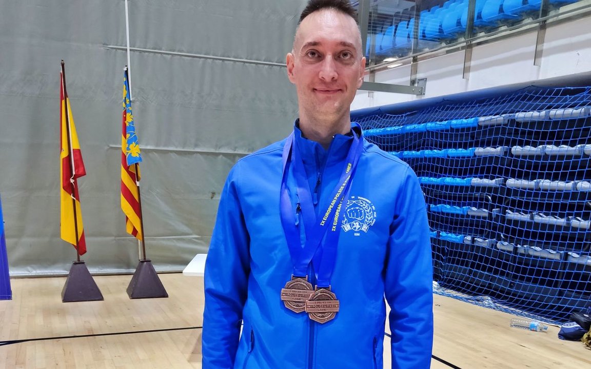 Luis Dionisio Barba Pedro, ha conseguido tres medallas en los IX Juegos Europeos para Policías y Bomberos