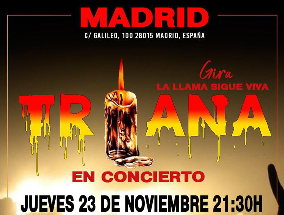 Cartel del concierto de Triana en Madrid
