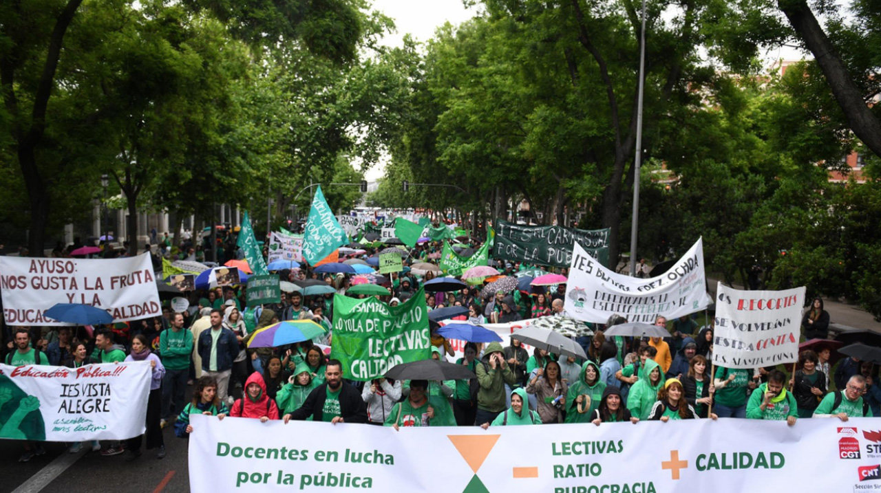 Imagen de la manifestación por la educación pública celebrada en Madrid
