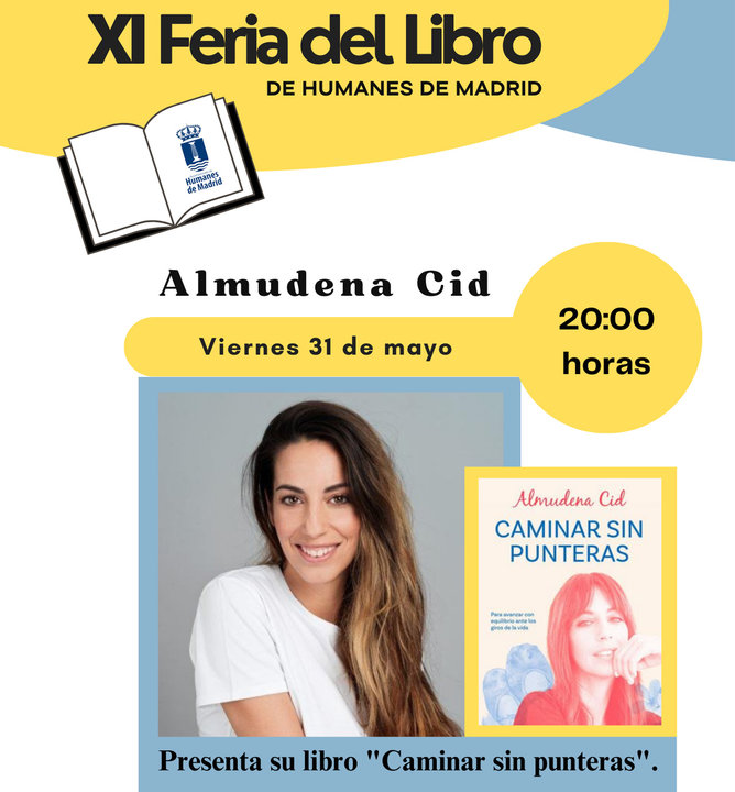 Cartel de la presentación del libro de Almudena Cid en la XI Feria del Libro de Humanes