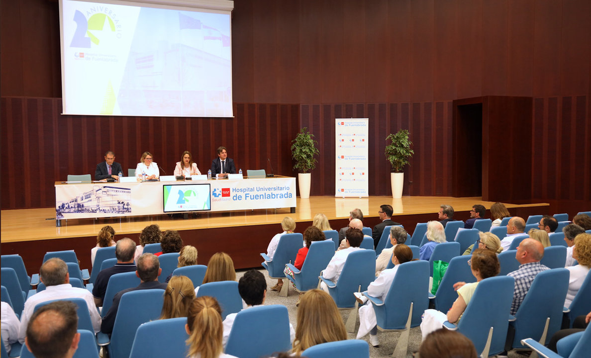 Uno de los eventos celebrados en el Hospital de Fuenlabrada con motivo del 20º aniversario de su puesta en marcha