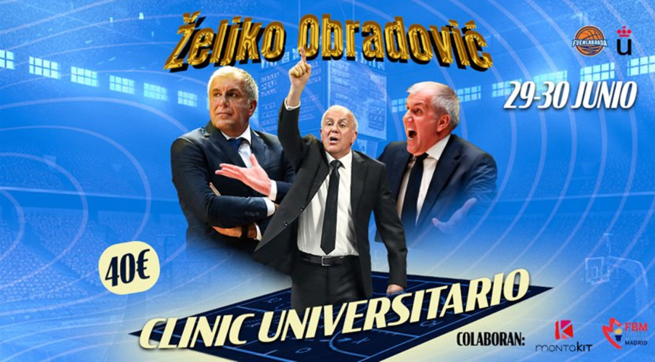 Cartel de la 2ª edición del Clinic Uriversitario Zeljko Obradovic