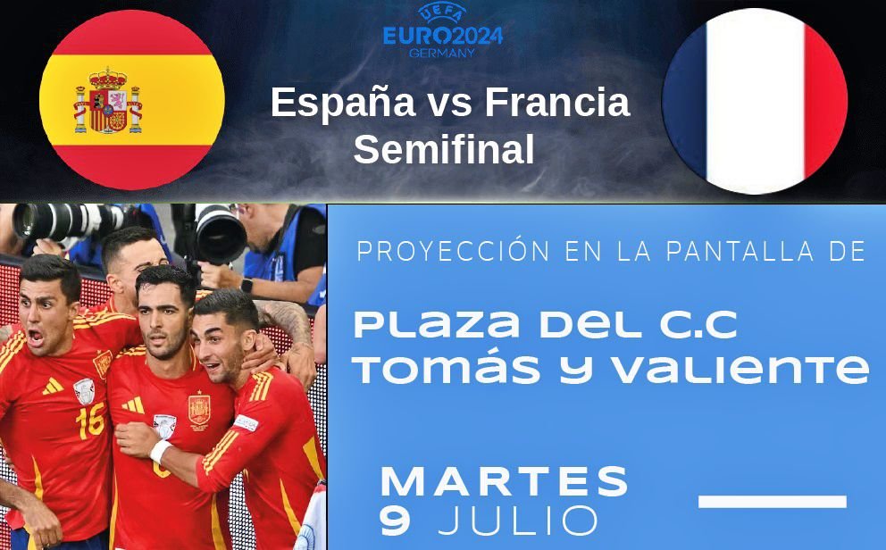 El Ayto. de Fuenlabrada habilita la pantalla gigante en el Tomás y Valiente para ver la semifinal España - Francia de la Euro 2024