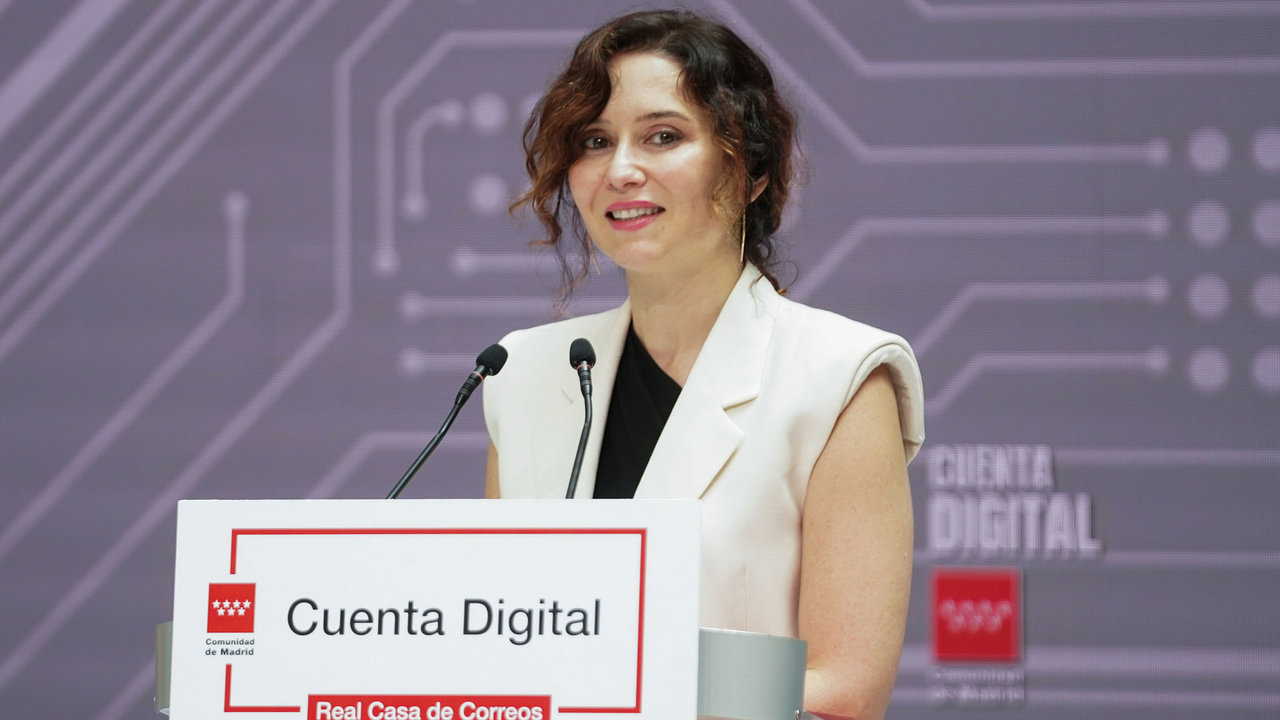 Isabel Díaz Ayuso, en la presentación de la Cuenta Digital