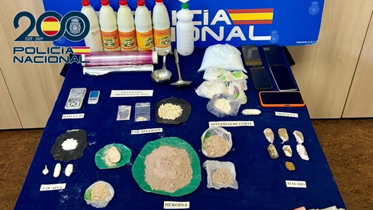 La Policía ha incautado más de 200 g de diferentes drogas