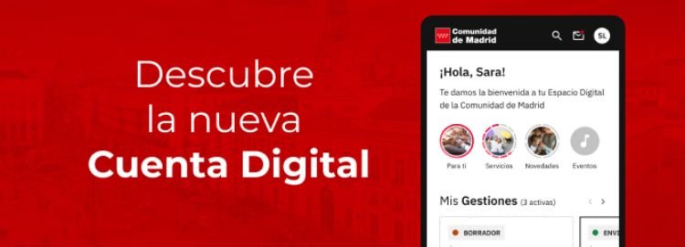 Nueva App Cuenta Digital de la Comunidad de Madrid